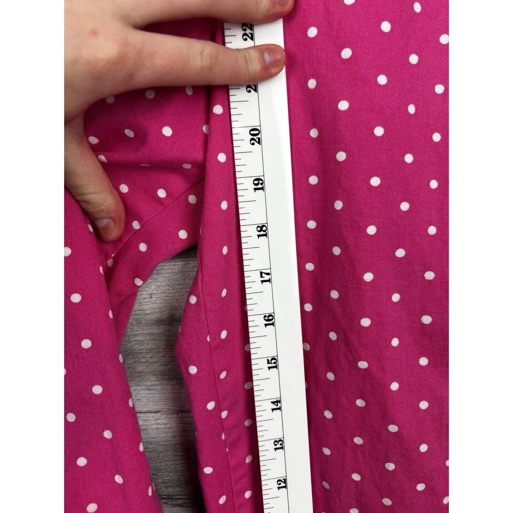 Briggs New York Pink With White Polka Dot Pull On Pants 12